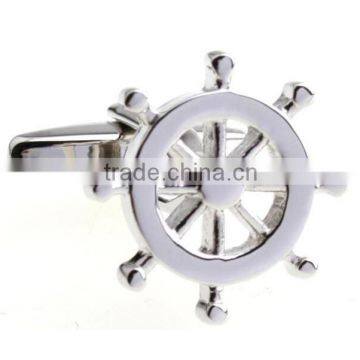 Wholesale Novelty Jewelry Brass Seaman Rudder Helm Cufflinks photo-2