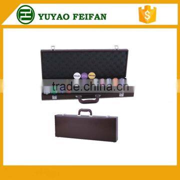 PU leather case poker chip set 500pcs odm