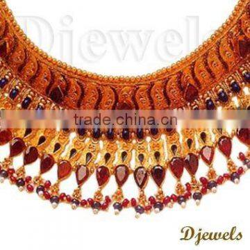 22K Gold Kundan Necklaces, Kundan Diamond Gold Necklaces, Real Kundan Jewellery