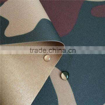 Outdoor Waterproof Bag Fabric 600D Camouflage Polyester Oxford Fabric Bonded TPU Film With PU Coated