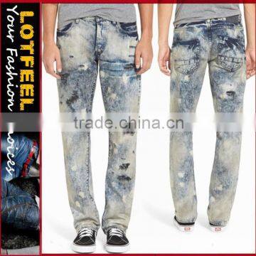 Biker Jeans Blue Denim jeans pantalon (LOTK066)