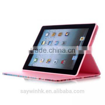 Wholesale high quality Leather Tablet Stand Case for iPad mini 1/2/3