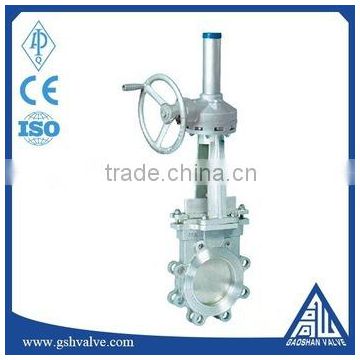 stainless steel knife gate valve gear operated