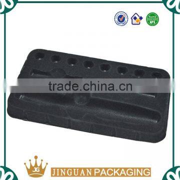 Customized Shape Black PVC Flocking Packaging Tray / PVC Flocking Tray