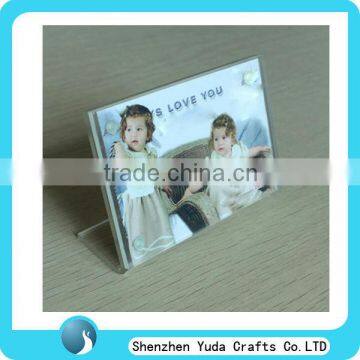 transparent acrylic L frame,baby phoro frame with magnetic,acrylic love frame L-shape