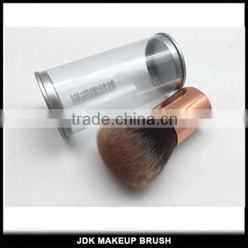 Vegan Rose golden Kabuki Brushes/Makeup Kabuki Brush with PVC Tube