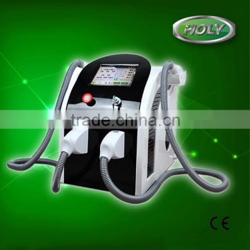 Portable 2 Handles Ipl Rf 530-1200nm Shr Opt E Light Skin Whitening