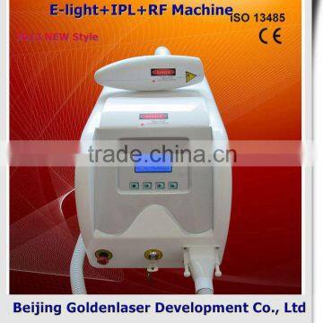 2013 New Design Multi-Functional Beauty Skin Tightening Equipment E-light+IPL+RF Machine Aspirator Liposuction Machine Face Lifting 