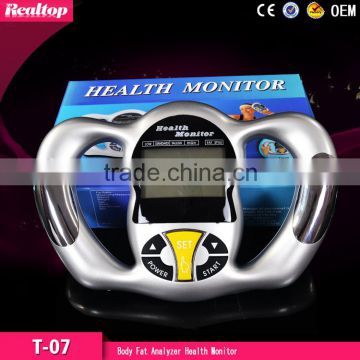 Digital LCD Handheld BMI Tester Body Fat Monitor Health Analyzer Fat Ratio Meter Weight Monitor With 5 Fat Levels