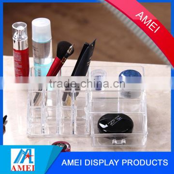 wholesale fasional plastic makeup storage with divided cosmetic box