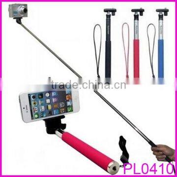 2014 Self Photo Holder Aluminium Alloy Extendable Monopod + 1 head for Cellphone and Camera China 