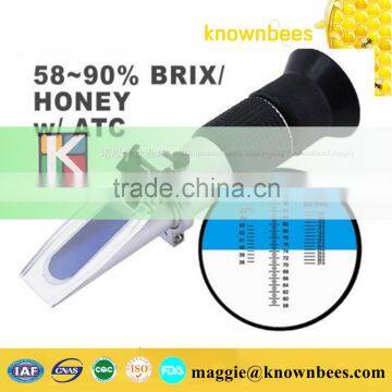 Portable Honey Refractometer Beekeeping Tester/ Bees 58-90% Brix / 38-43 Be' (Baume) / 12-27% Water Range