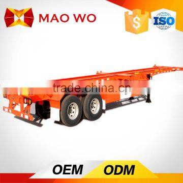 China Export 3 Axles 40 ft 20 ft Container Chassis Skeleton Semi Trailer for Sale photo-6