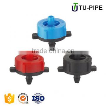 Plastic pressure compensation micro irrigation dripper