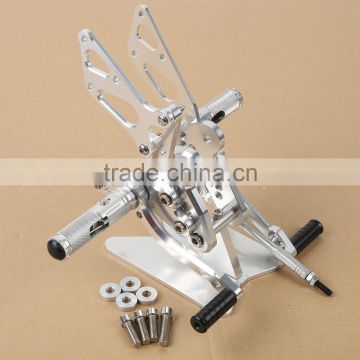 Silver CNC Front Footrests Foot Peg Set For Suzuki Hayabusa GSX1300R 1999-2014