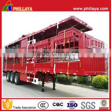 Semi Trailer Type and Steel Material 50 Tons 3 Axle Animal Transport Livestock China Gooseneck Horse Trailer photo-2