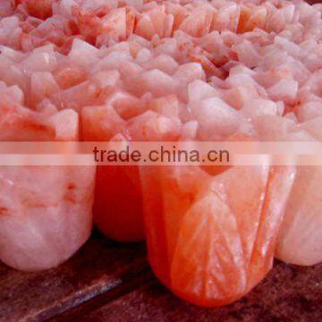 Handmade Himalayan Crystal Salt Fancy Tea Light Candle Holders
