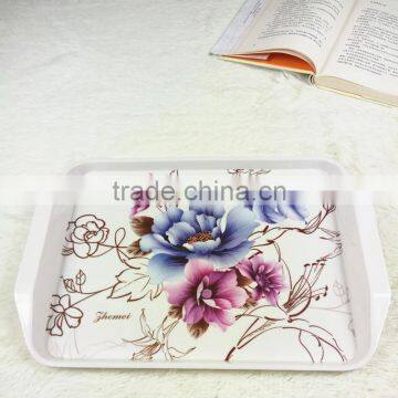 Plastic Melamine Rectangular Non-Slip Serving Tray