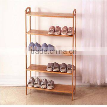 Manufacturer Portable Wooden Shoe Rack Stackable Bamboo Pine Paulownia Shoe Rack With 3 Layer photo-6
