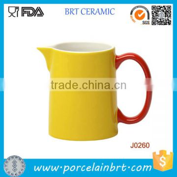 Yellow Color Large Porcelain Juice Jug