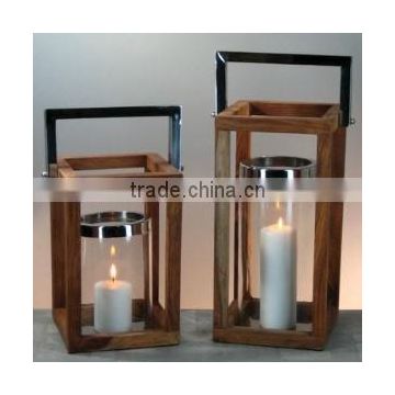 Hurricane Lantern With Stainless Steel Metal