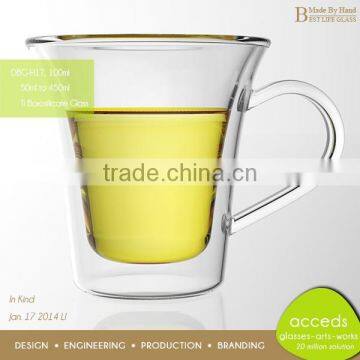Heat Resistant Double Wall Glass With Handle photo-5