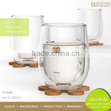 Unique Design Promotion Borocilicate Glass Drinking Cup And Saucer photo-6