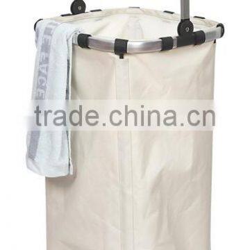 China Zhejiang Folding Aluminum Frame Laundry Hamper Washing Clothes Basket photo-2