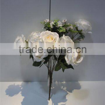 brand name decorative artificial flowers bundled rose with spotted leaves