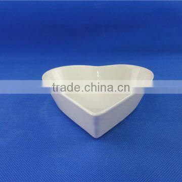 White Ceramic Heart Shaped Bowl
