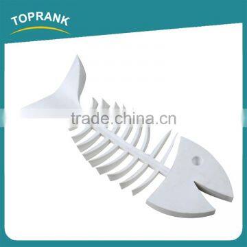 Toprank Creative Design Bathroom Fish Bone Shaped Soap Storage Box Plastic Bar Soap Holder Soap Dish Case With Drain Tray photo-2