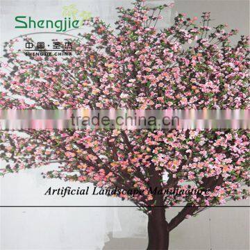SJZJN 307 Mini Fake Pink Peach Tree for Home Decoration /Mini Bonsai Pink Peach Tree photo-5