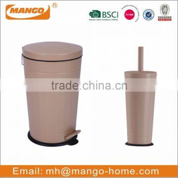 European Round Toilet Brush With Metal Sanitary Bin photo-4