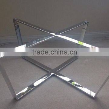 Chrome Metal Dining Table Base photo-2