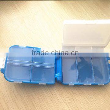 Colorful Plastic 3 Layers RECTANGLE Portable Travelling Mini Pill Box 8 Day photo-6