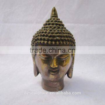 Temple Garden Building Metal Brass Buddha Head Statues photo-4