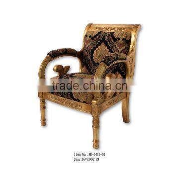 Antique Furniture European Style Chair With White Velvet photo-5