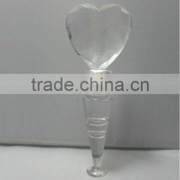 2014 acrylic heart shaped wine stopper with LED