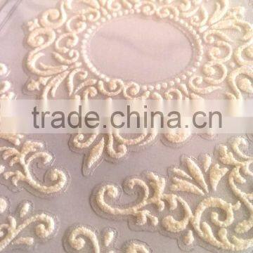 Decorative Glitter Frame Lace Foam Sticker, Classic Decorative Shinny Glitter Sticker photo-4