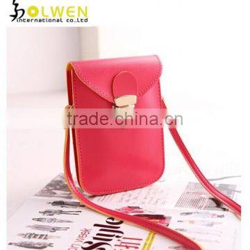 Acceptable custom PU shoulder phone bag for lady