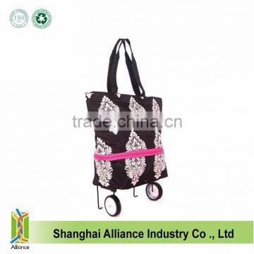 Shopping bag on Wheels expandable to lightweight Roller Bag with free Id Holder