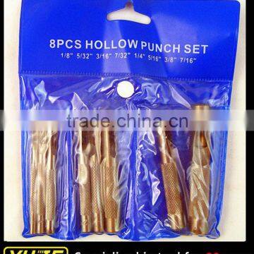 Factory Yute 8PCS 45# steel hole punch set,hole punch