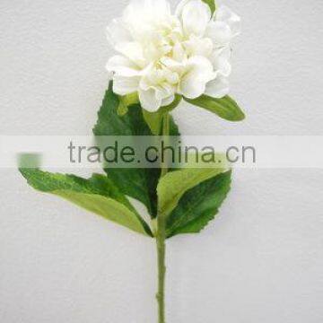 27cm length white short stem flower artificial zinnia made of silk meterial 27986PN