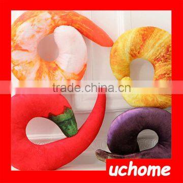 UCHOME Creative Funny Shrimp Shaped Pillow U Throw Neck pillow