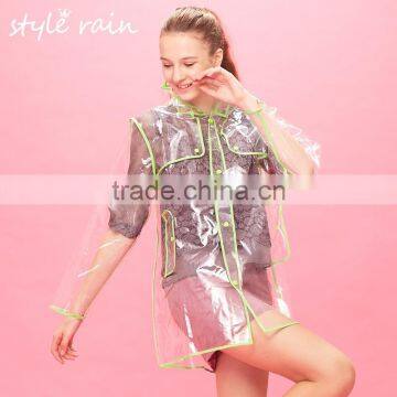 Transparent EVA/TPU Raincoats Woman Fashion Raincoats photo-2