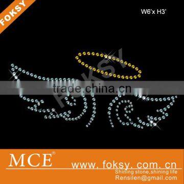 Fashion Angel Wings rhinestone hotfix motifs