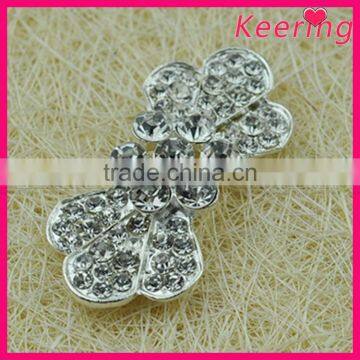 Fashionable wholesale crystal color flower rhinestone metal button WBK-1502