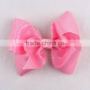 Factory wholesale women girls sequined jojo alligator hair bow clips