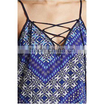 2017 Summer Women Floral Design Chiffon Geometric Maxi Dress HSm9121 photo-4