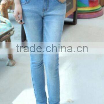 High Quality Denim Fabric Plus Soft Nap Womens Denim Jeans Wholesale Denim Jeans photo-4